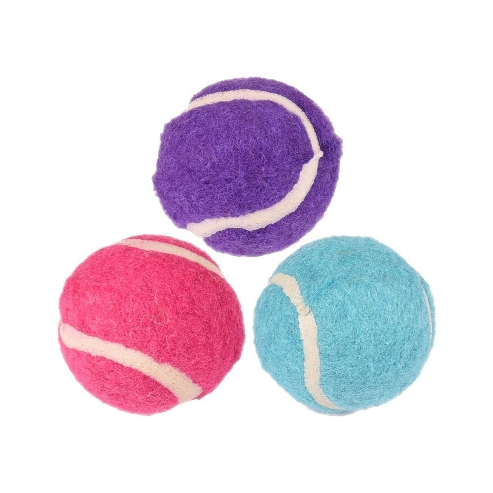 FLMG Rotaļlieta Kaķiem Tenisa bumba ar Zvaniņu Dažādās krāsās 4 cm 3 gab. 560706