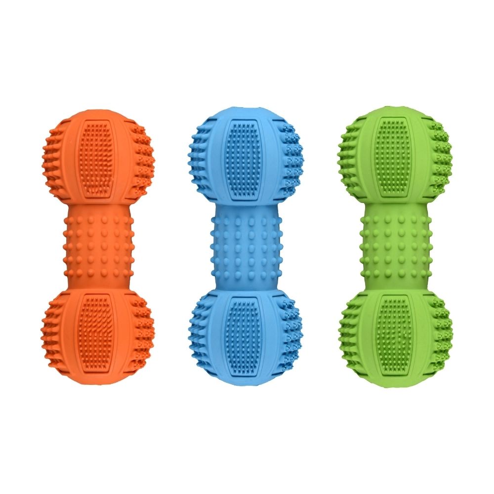 FLMG rotaļlieta suņiem hantele gumijas Dental Dumbbell Ruffus zaļa 12.5 cm 1030458