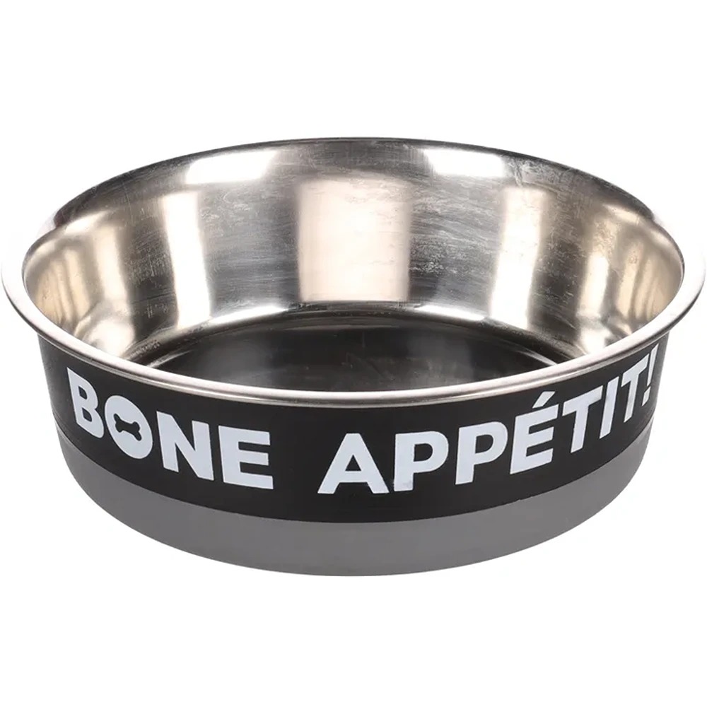 FLMG Bļoda metāla Bone Appetit Melna-pelēka 1700 ml diam 21.5 cm L 518851