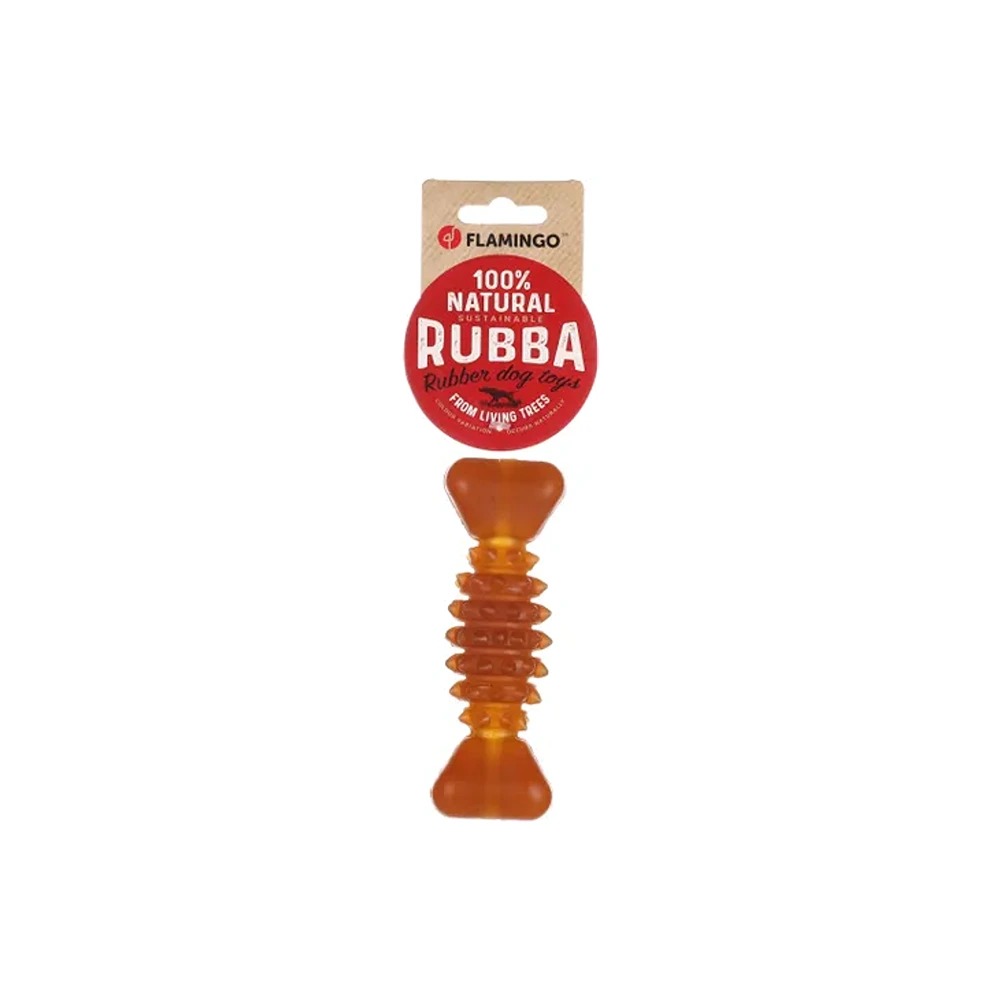 FLMG Rotaļlieta Suņiem dabīga Kaučuka Rubba Brūna M 14x4.7x4 cm 522664