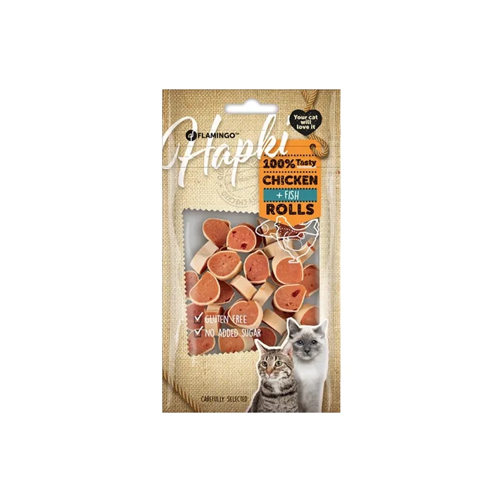 FLMG kārumi kaķiem Hapki Sushi Rolls with Fish and Chicken 560601