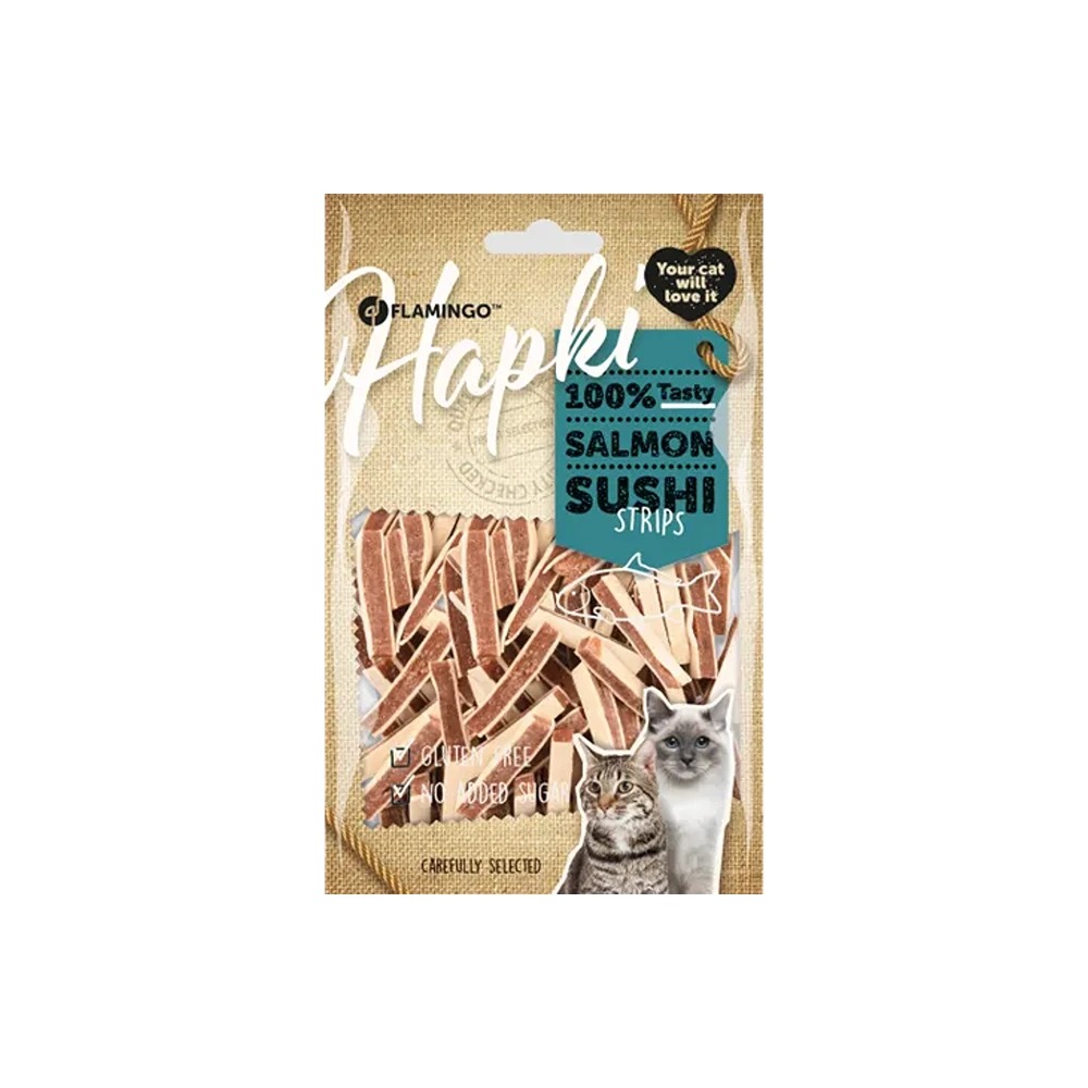FLMG kārumi kaķiem Hapki Salmon Sushi Strips 85 g 561004