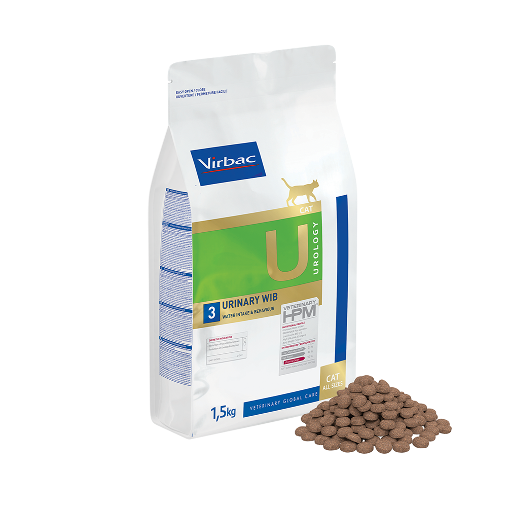 Virbac Cat VetDiet Urology 3 Urinary WIB sausā barība kaķiem 1,5kg