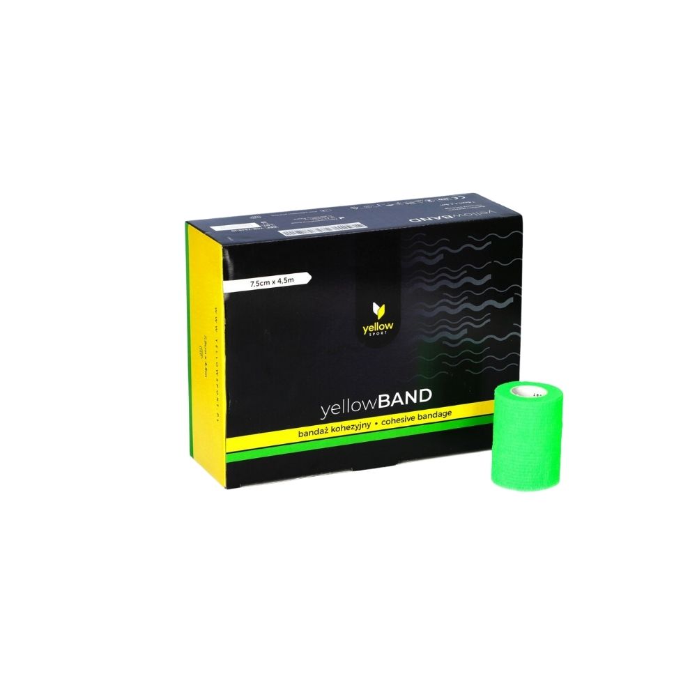 Elastīgā pašlīpošā saite Zarys yellowBAND, nesterila, 7.5cmx4.5m intensive green N1