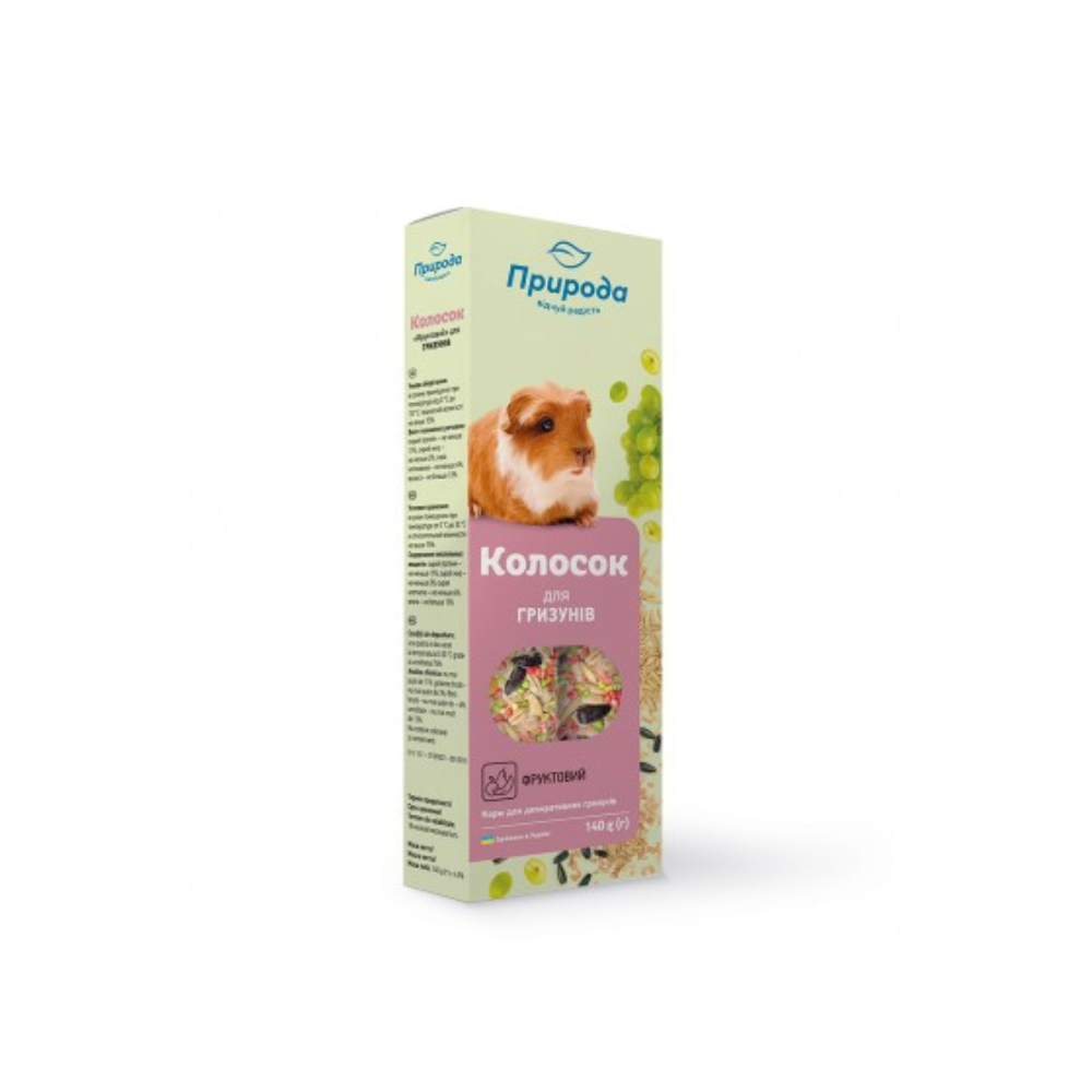 Priroda MAXI TREATS graudu nūjiņa grauzējiem FRUITS 140 g