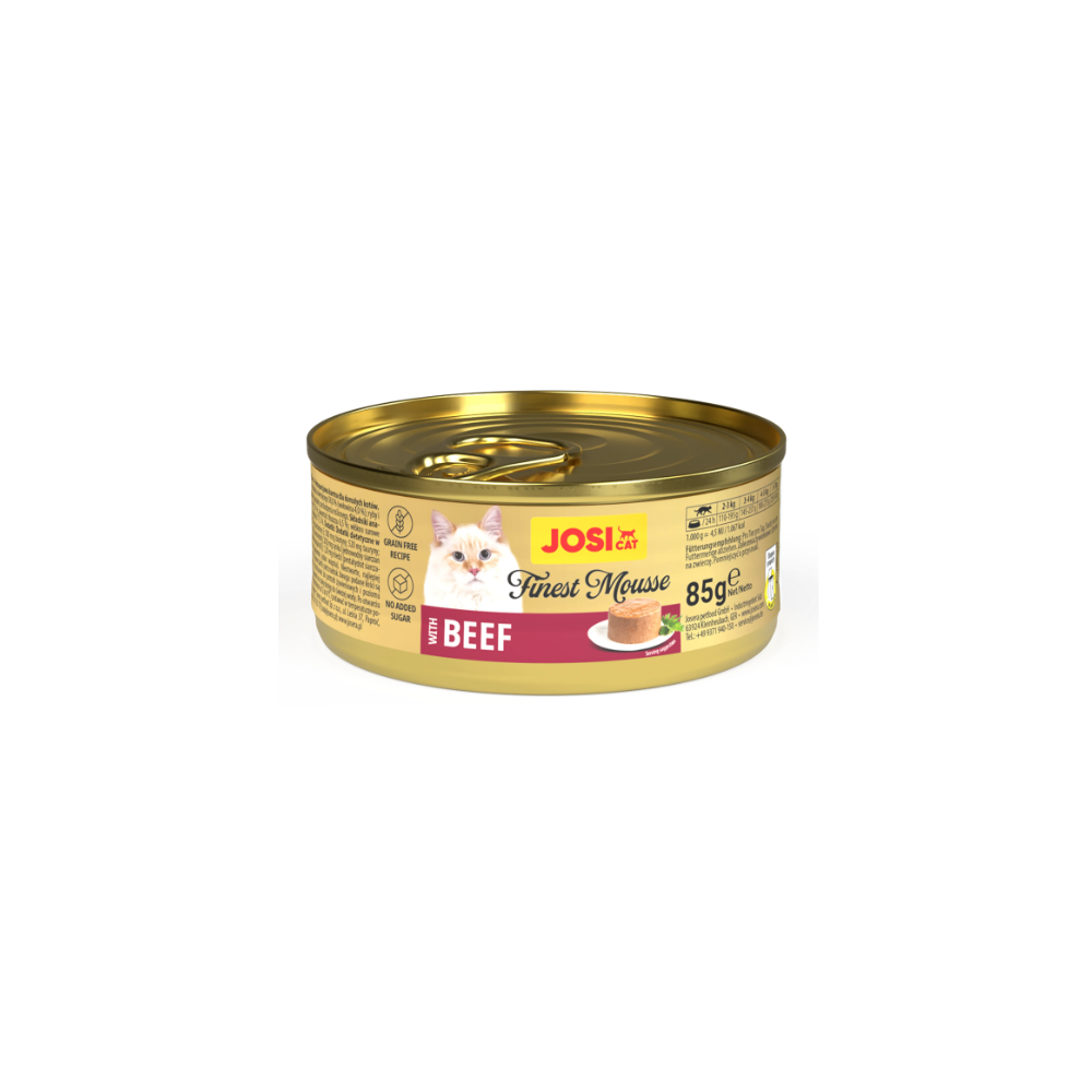 Konservi JOSERA JosiCat Finest Mousse with Beef 85 g