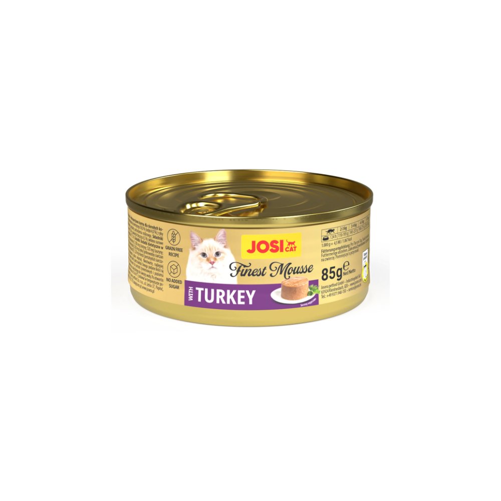 Konservi JOSERA JosiCat Finest Mousse with Turkey 85 g