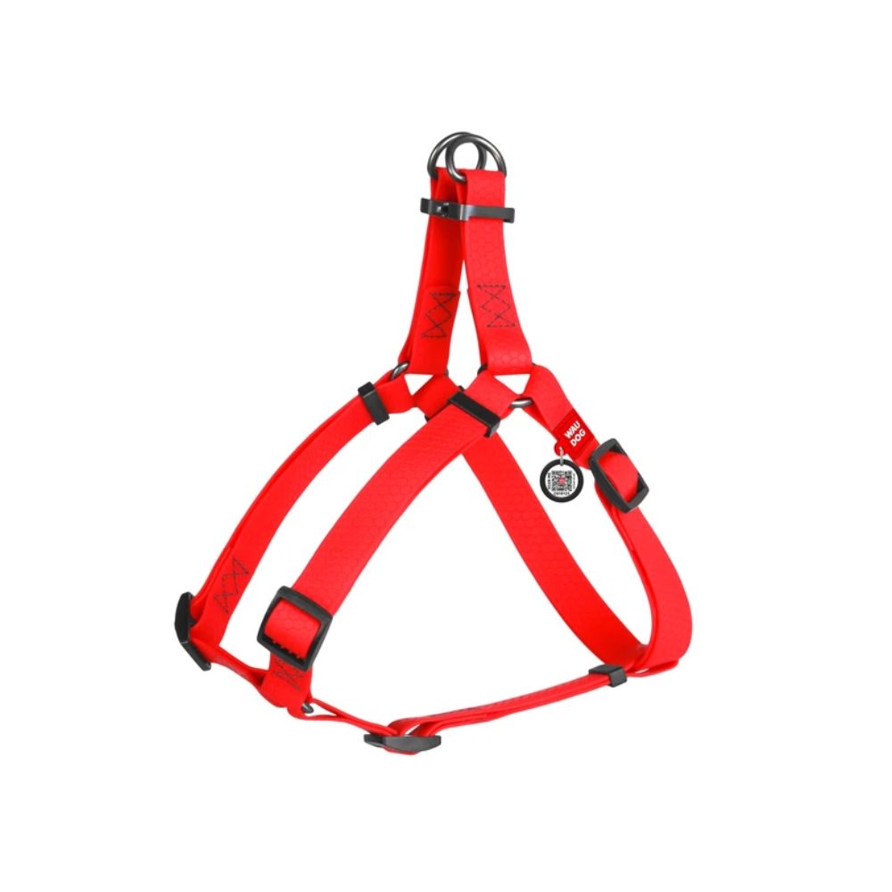 WAUDOG iemaukti suņiem ūdensnec., ar QR pasi, S, met. fastex, W 15 mm, L 40-55 cm sarkani