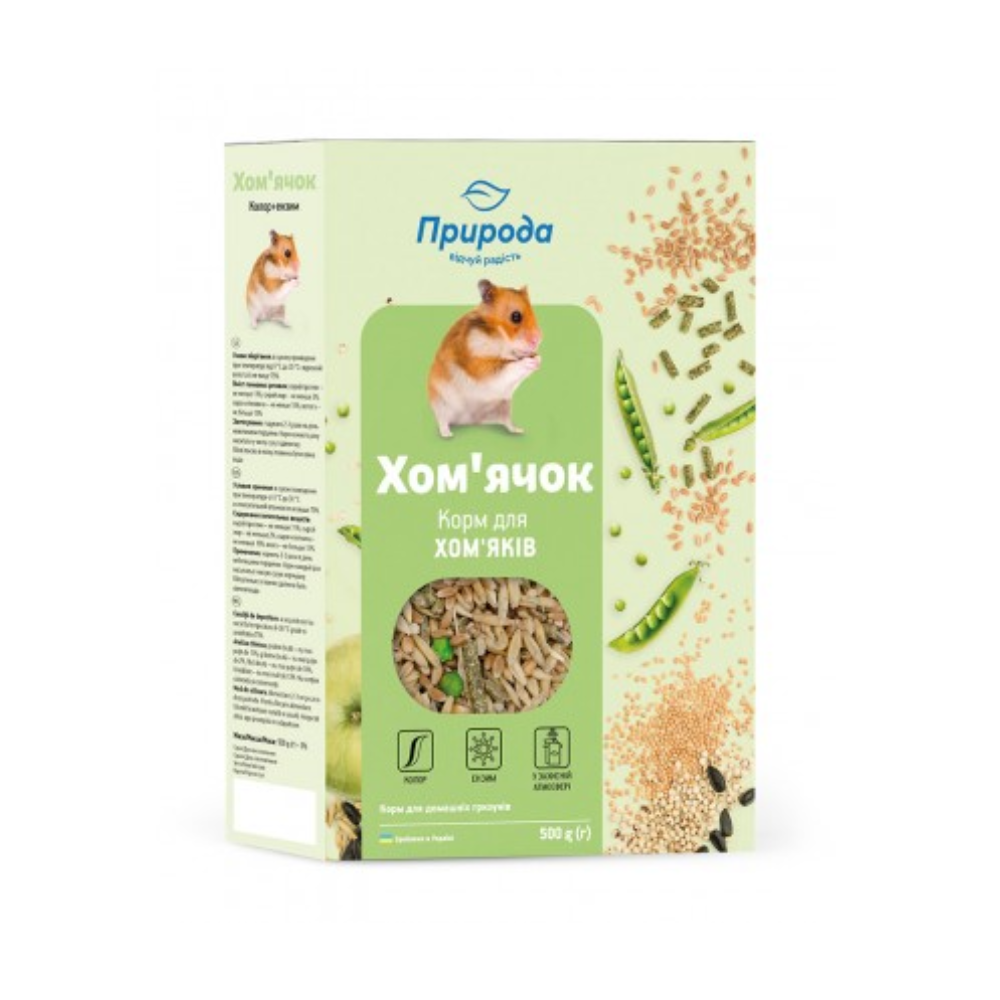 Priroda barība grauzējiem - kāmjiem Color Basic 500 g